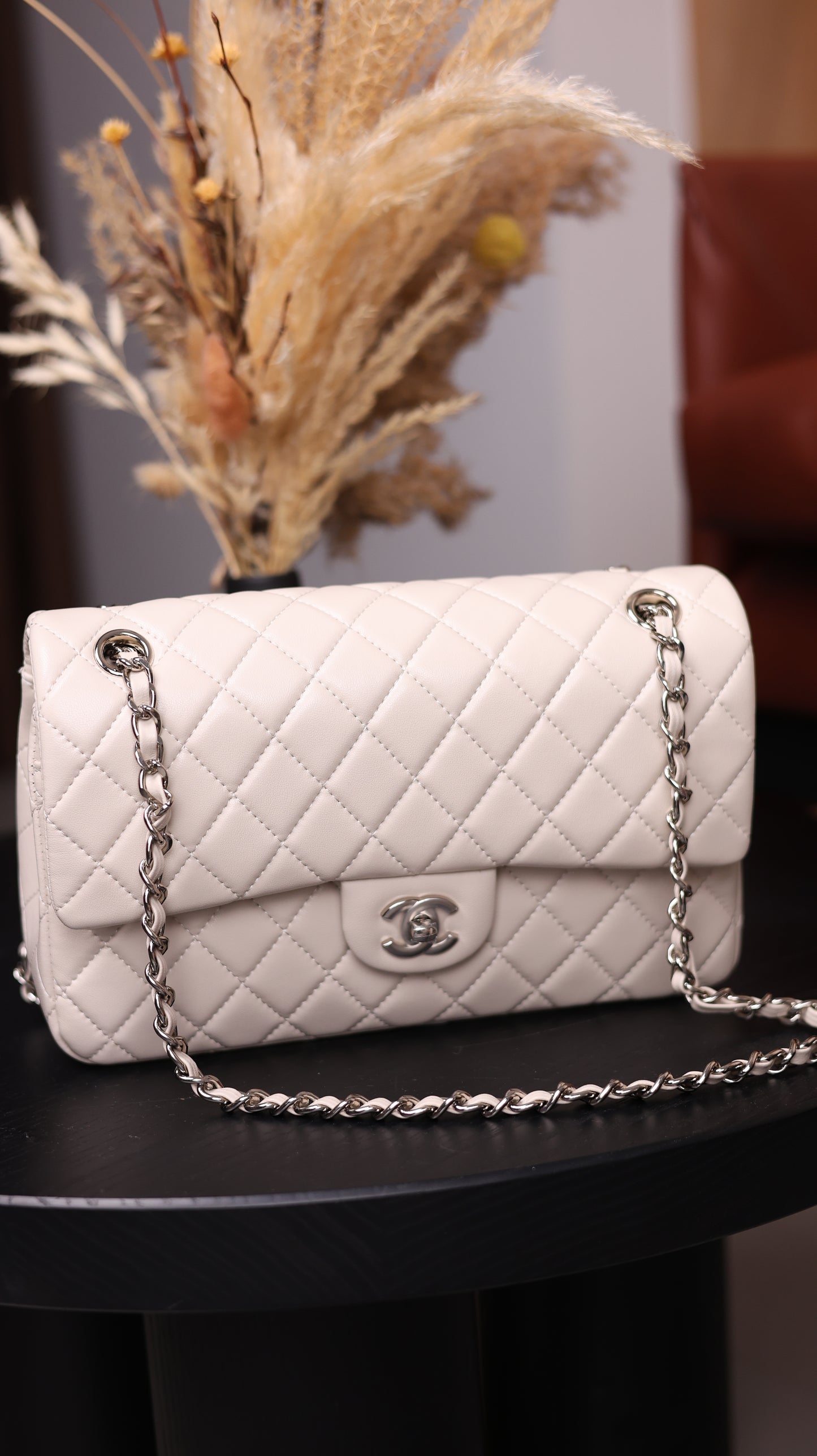 CHANEL — 2.55 Classic Ivory Silver