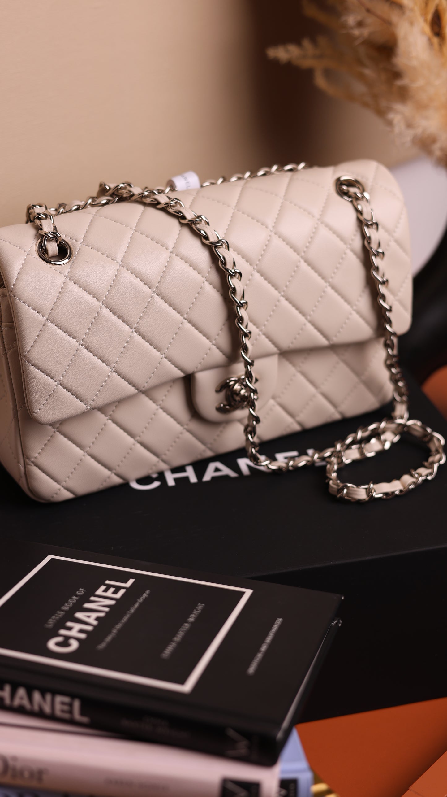 CHANEL — 2.55 Classic Ivory Silver