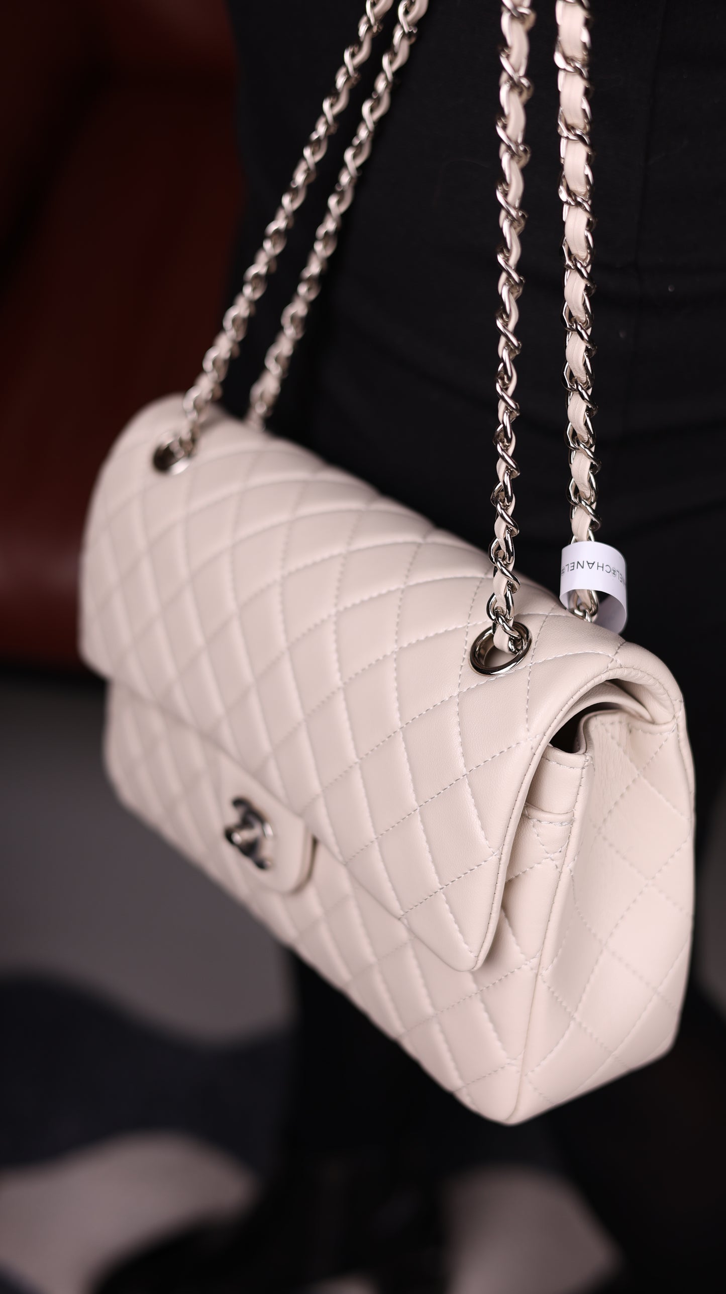 CHANEL — 2.55 Classic Ivory Silver